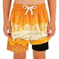 thumbnail image 1 of DHFJKG Boys Swim Trunks With Liner Swim Shorts Drawstring Waist Ice Print Summer Swimwear Bottoms Boy Bathing Suit For Kids 2-14Y Stylish Beachwear, 1 of 4