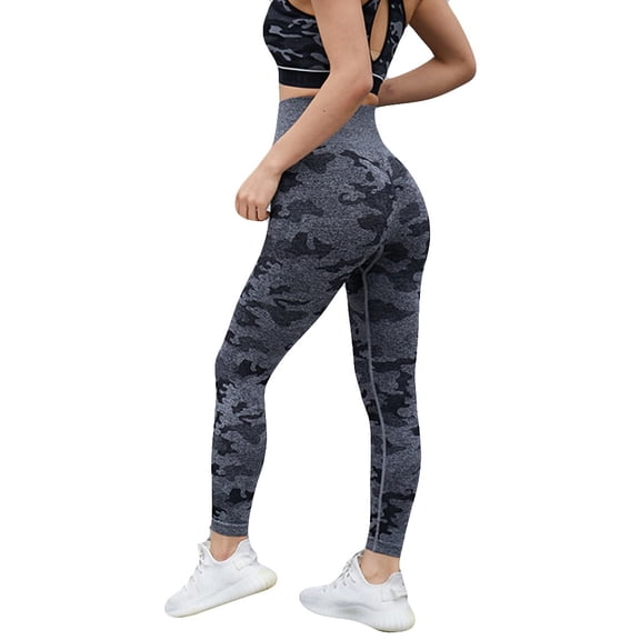 DHFJKG Camo Workout Leggings For Womens Sport Yoga Athletic Fitness Soft High Waisted Pants No Front Seam Cozy Tights
