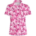 thumbnail image 1 of DHFJKG Cancer Awareness Polo Shirts For Women Ribbon Printed Short Sleeve Collared Shirts, 1 of 2