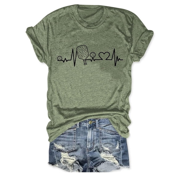 DHFJKG Casual Crew Neck T Shirt Women Graphic Short Sleeve Comfortable Regular Fit Tee Everyday Wear Summer Stylish Tops