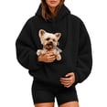 thumbnail image 1 of DHFJKG Cat Dog Pouch Hoodies For Women Fuzzy Sweatshirt Pet Holder Kangaroo Pocket Carries Pullover, 1 of 7