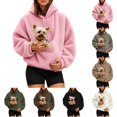 thumbnail image 1 of DHFJKG Cat Dog Pouch Hoodies For Women Fuzzy Sweatshirt Pet Holder Kangaroo Pocket Carries Pullover, 1 of 6