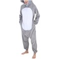 thumbnail image 1 of DHFJKG Christmas Pajamas Adult Animals Flannel Onesies With Ears Hood Snug Fit Zipper Ankle-Tied Jumpsuits Loungewear Autumn Winter Xmas Festive Comfort Homewear, 1 of 7