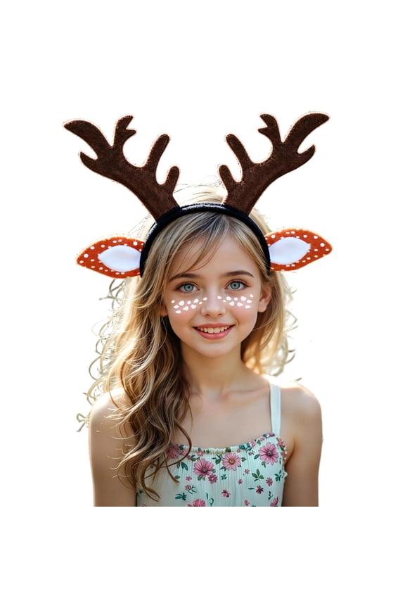 Christmas Reindeer Ears Antler Headband For Kids Holiday Festive Cute Animal Themed Dress Up Xmas Lovely Party Accessoriess