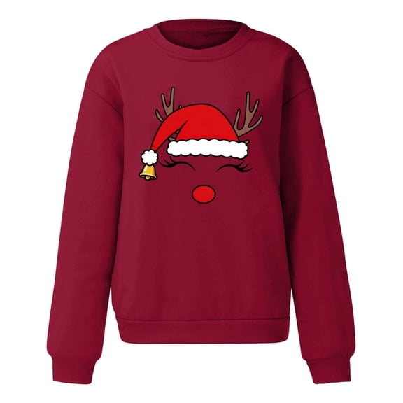 DHFJKG Christmas Sweatshirt For Men Crewneck Xmas Funny Pattern Print Long Sleeve Pullover Lightweight Festive Casual Jumper Tops