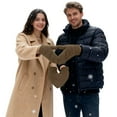 thumbnail image 1 of DHFJKG Couples Connected Mittens Hand Holding Heart Design Thermal Knit Gloves 1 Double And 2 Singles Comfort Mitten, 1 of 4
