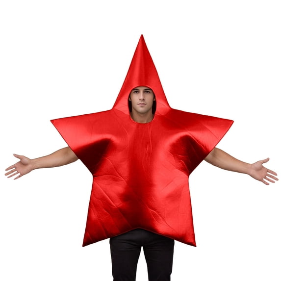 DHFJKG Court Star Dress Up Onesie For Adult Unisex Christmas Halloween Party Dress Up Wear With Shining Star Holiday One-Pieces