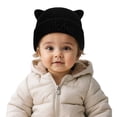 thumbnail image 1 of DHFJKG Cute Embroidered Cat Knit Hats Beanie For Baby Infant Toddler Winter Warm With Ears Yarn Cap For Cold Weather Comfort Hat, 1 of 6