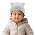 thumbnail image 1 of DHFJKG Cute Embroidered Cat Knit Hats Beanie For Baby Infant Toddler Winter Warm With Ears Yarn Cap For Cold Weather Soft Hat, 1 of 7