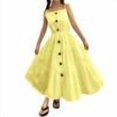 thumbnail image 1 of DHFJKG Dress Enlifety Girls Summer Casual Tiered Dresses Spaghetti Straps Twirl Swing Size 6-14 Years Off The Shoulder Stylish Sundress, 1 of 8
