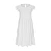 DHFJKG Dress Girls Summer Dresses Ruffled Fly Sleeve Elastic Waist Solid Color Dress For Ages 6-15 Lightweight And Breezy Design For Comfort And Style Cute Sundress