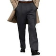 thumbnail image 1 of DHFJKG Dress Pants For Men Wide Leg Loose Fit Casual Business Flat Front Solid Color Stretch Pants Classic Trousers, 1 of 5