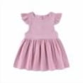 thumbnail image 1 of DHFJKG Dress Toddler Girls Fly Sleeve Round Neck Holiday Party Solid Color Dance Party Princess Pleated Dresses Comfort Sweet Dress, 1 of 4