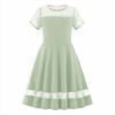 DHFJKG Dress Trendy Girls Dresses For Everyday Casual Wear Classic Short Sleeve Round Neck Mesh A-Line Dress For Ages 6-13 Nice For Spring And Summer Outfit Leisure Sundress