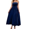 thumbnail image 1 of DHFJKG Dresses For Women Elegant Evening Gown Strapless Party Formal Dinner Guest Maxi Dress Velvet Cami Versatile Dresses, 1 of 6