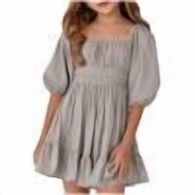 DHFJKG Dresses Girls Summer Dress Casual Floral Square Neck Ruffle Sash Tie Waist Half Sleeve Party Playground School Outfit For Toddler Kids Age 5-14 Sweet Sundress