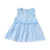DHFJKG Dresses Toddler Girls Summer Sleeveless Round Neck Ruffles Dress Casual Playwear Elastic Waist Comfortable Outfit For 1-5 Year Olds Leisure Sundress