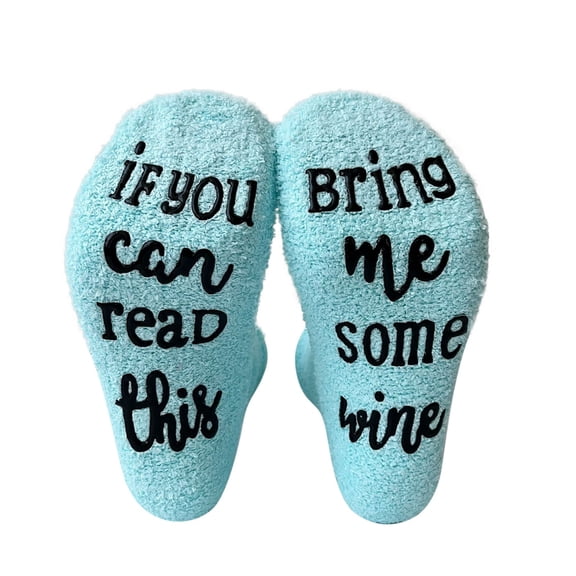 DHFJKG Fluffy Crew Socks For Women Fuffy Non Letter Grippers Warm Indoor Mid Calf Socks Autumn Winter Cozy Stockings