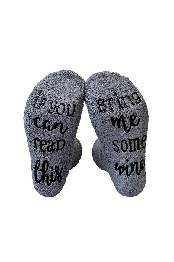 Fluffy Crew Socks For Women Fuffy Non Letter Grippers Warm Indoor Mid Calf Socks Autumn Winter Soft Stockings