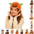 thumbnail image 1 of DHFJKG Funny Plush Pumpkin Hat, Adult Halloween Novelty Headwear, Photo Props Dress Up Halloween Party Headgear, 1 of 9