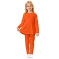 thumbnail image 1 of DHFJKG Girl Clothes 2 Piece Outfit Long Sleeve Mid Length T-Shirt Dress Slim-Leg Pants Solid Color Leisure Home Clothes Comfort Outfit, 1 of 5