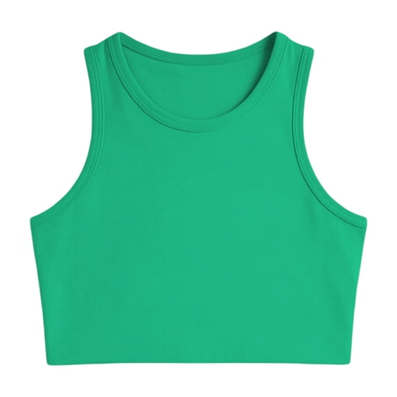 DHFJKG Girls Athletic Tank Tops Kids Racerback Sleeveless Workout Running Sports Crop Shirts 1-14 Years Trendy Top