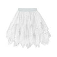 thumbnail image 1 of DHFJKG Girls Layered Mesh Skirt Tutu Sparkly Sequins Star Pattern Midi Length Party Dress Flowy Trendy Skirt, 1 of 8