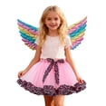 thumbnail image 1 of DHFJKG Girls Tutu Skirts Polka Dot Layered Bowknot Mini Mesh Skirt With Wings 2PCS Set Party Carnival Dance Performance Ballet Versatile Skirt, 1 of 5
