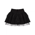 thumbnail image 1 of DHFJKG Gothic Skirts For Women High Waisted Lace Up Tiered Mesh Layered Mini Skirts Punk Streetwear Stylish Skirt, 1 of 3