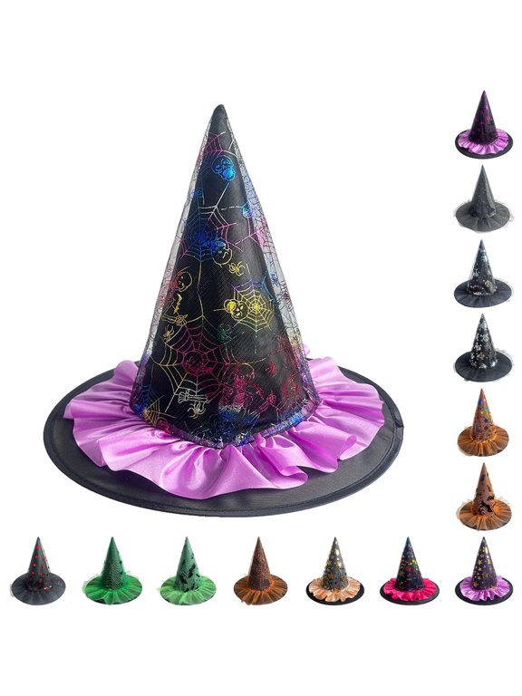 Halloween Black Witches Hats For Women Adult Halloween Party Accessory