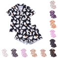 thumbnail image 1 of DHFJKG Halloween Pajamas Women Set Pumpkin Ghost Pjs Button Down 2 Piece Sleepwear Sets, 1 of 9