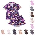thumbnail image 1 of DHFJKG Halloween Pajamas Women Set Pumpkin Ghost Pjs Button Down 2 Piece Sleepwear Sets, 1 of 9