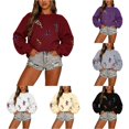 thumbnail image 1 of DHFJKG Halloween Sweatshirt Womens Funny Skeleton Sweatshirt Relaxed Fit Spooky Crewneck Pullover Tops, 1 of 4