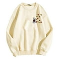 thumbnail image 1 of DHFJKG Halloween Sweatshirts For Women Casual Ghost Printed Long Sleeve Crewneck Drop Shoulder Pullover For Fall Winter Versatile Tops, 1 of 2