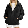 thumbnail image 1 of DHFJKG Heavyweight Plus Size Jacket For Men And Women Windproof Outdoor Hiking Soloid Color Zipper Cargo Coat With Hood Durable Workwear Fashionable Loose Fit All Season Casual Wear Soft Jackets, 1 of 4