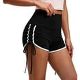 thumbnail image 1 of DHFJKG High Waist Yoga Shorts Women Running Biker Shorts Athletic Side Drawstring Buttery Soft Trendy Bottoms, 1 of 6