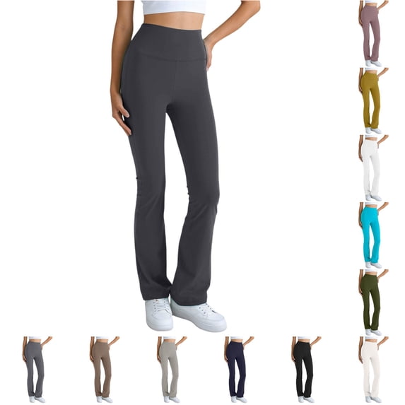 DHFJKG High Waisted Flare Yoga Pants Women Bootcut Leggings Stretchy Soft Workout Athletic Gym Pants