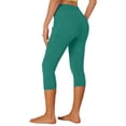 thumbnail image 1 of DHFJKG High Waisted Yoga Pants Women Capri Leggings With Pockets Buttery Soft Athletic Fitness Cropped Tights, 1 of 4