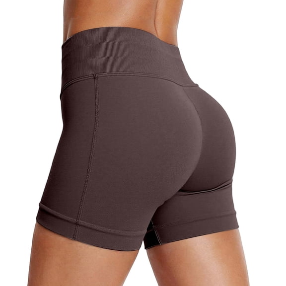 DHFJKG High Waisted Yoga Shorts Womens Workout Gym Athletic Running Fitness Stretch Buttery Soft Leggings Shorts