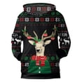thumbnail image 1 of DHFJKG Hooded Pullover Child Toddler Boys Girls Christmas Long Sleeve Cartoon Reindeer Print Warm Hoodie Sweatshirts Kids Leisure Jumper Tops, 1 of 7
