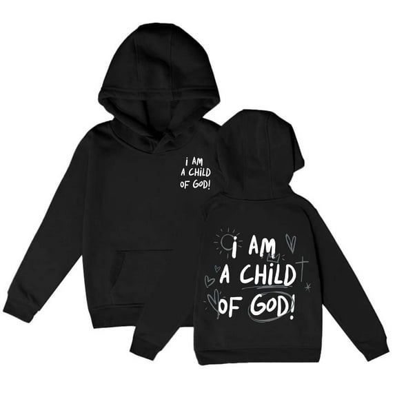 DHFJKG Hoodies Boys Girls Casual Letter Print Long Sleeve Round Neck Hoodie Toddler Sweatshirt With Pockets Leisure Tops