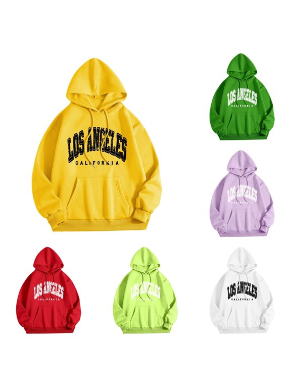 Hoodies For Women Los Angeles California Sweatshirts Long Sleeve Casual Fall Pullover