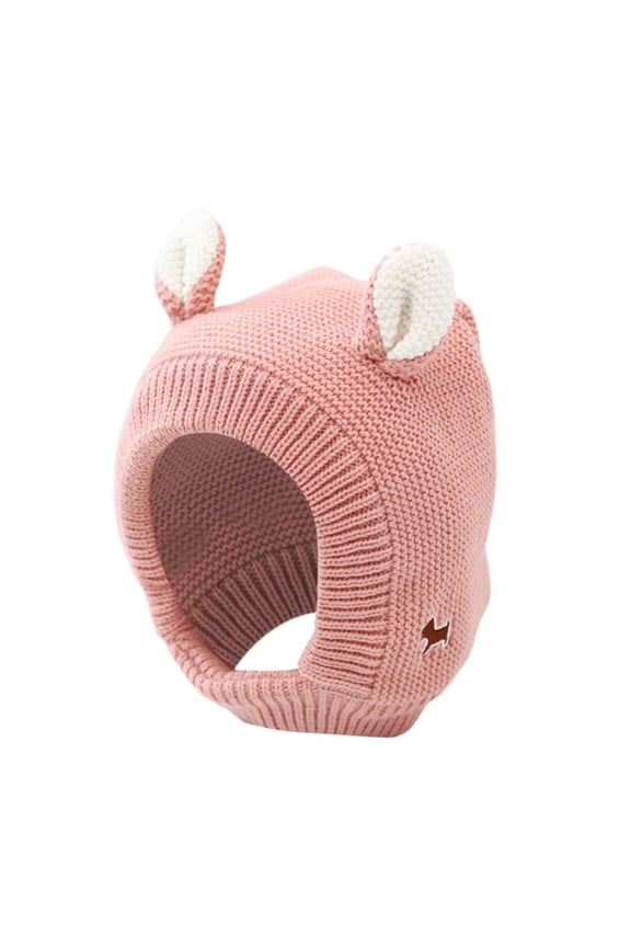 Infant Baby Girls Boys Warm Knit Hat Kids Winter Beanie With Cute Ears Design Insulated Ears Warmer Versatile Hats