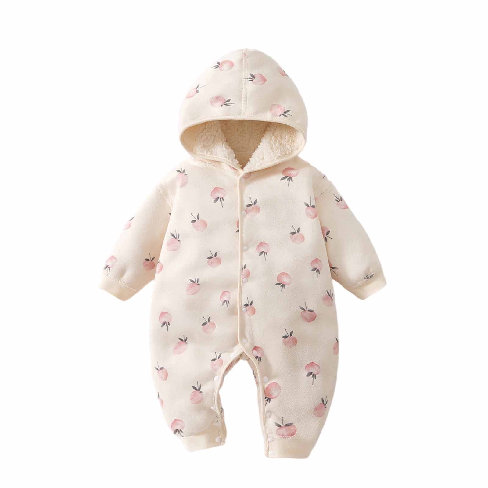 DHFJKG Infant Toddler Hooded Snowsuits Unisex Winter Clothes Fuzzy ...
