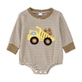 thumbnail image 1 of DHFJKG Toddlers Boys Bodysuit Cute Halloween Ghost Embroidery Fashion Stripe Long Sleeve Onesie Baby Onesies Boy 9-12 Months, 1 of 5