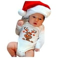 thumbnail image 1 of DHFJKG Toddlers Boys Bodysuit Funny Letter Printed Cute Christmas Santa Long Sleeve Onesie Baby Onesies Unisex 9-12 Months, 1 of 4
