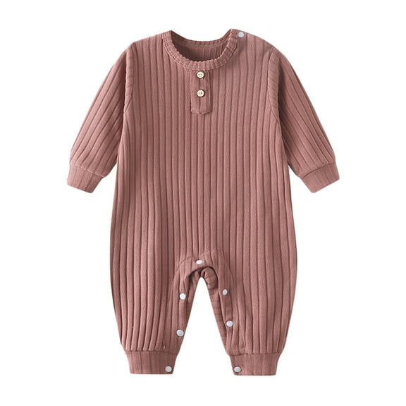 DHFJKG Toddlers Boys Bodysuit Warm Thickened Long Sleeve Ribbed Solid Color Comfortable Onesie Baby Onesies Unisex 12-18 Months