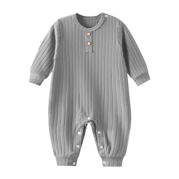 DHFJKG Toddlers Boys Bodysuit Warm Thickened Long Sleeve Ribbed Solid Color Comfortable Onesie Baby Onesies Unisex 3-6 Months