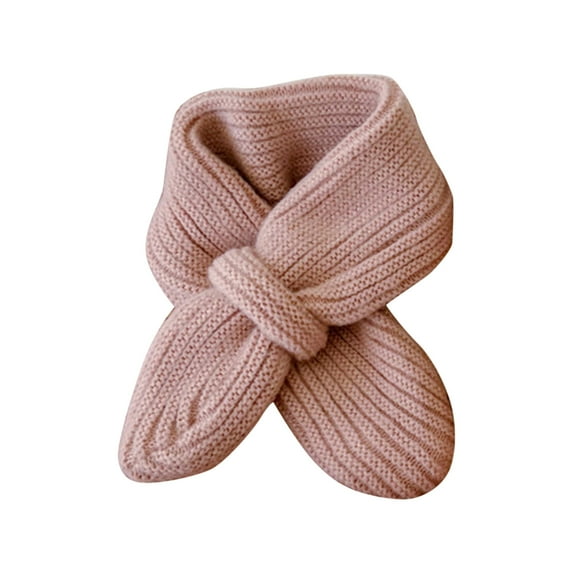 DHFJKG Kids Baby Toddler Knitted Scarf Boys Girls Winter Warm Solid Color Neck Warmer Comfort Scarves
