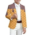 thumbnail image 1 of DHFJKG Kids Blazer Coat Boys Girls Funny Ice Print Long-Sleeve Button-Front Suit Jacket Slim-Fit Stretch Party Coat Size 3-14 Years, 1 of 5